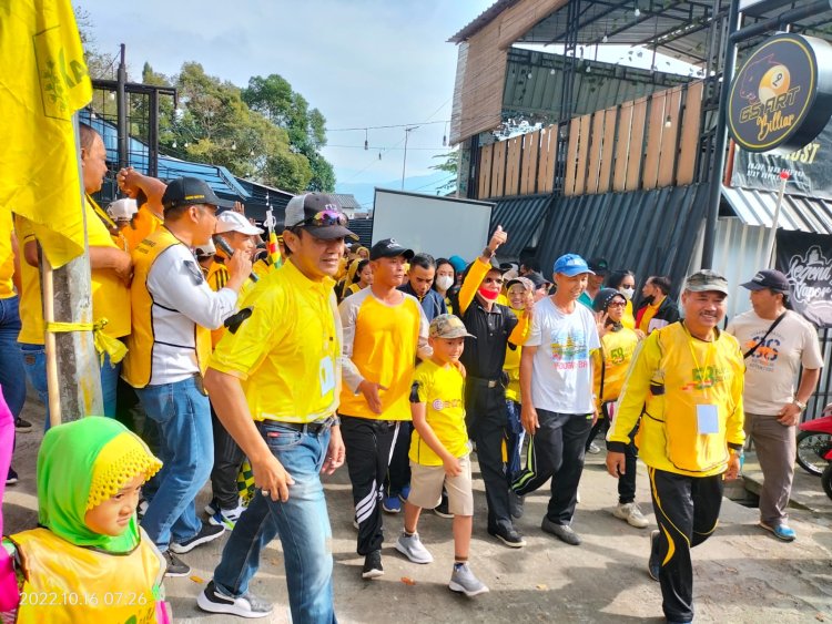 Dongkrak Elektabilitas Pemilu 2024, DPD Golkar Kota Batu Gelar Gerak Jalan Sehat