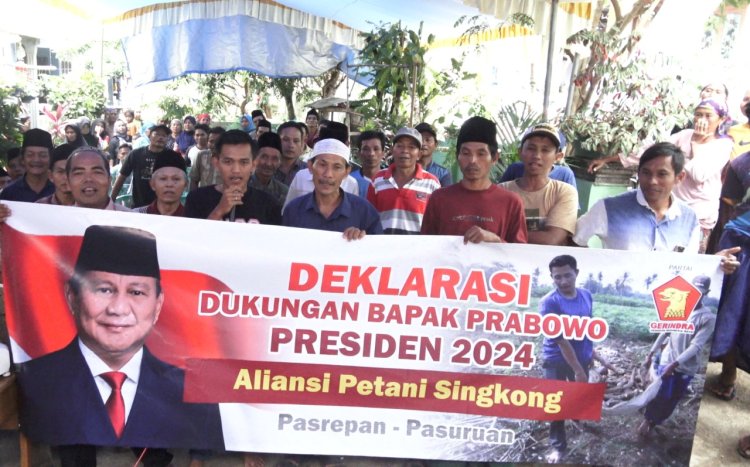 Petani Singkong Pasuruan Deklarasi Dukung Prabowo Jadi Presiden