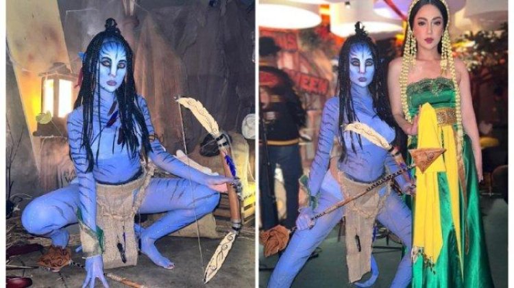 Lucinta Luna Ikut Rayakan Halloween, Cosplay jadi Avatar