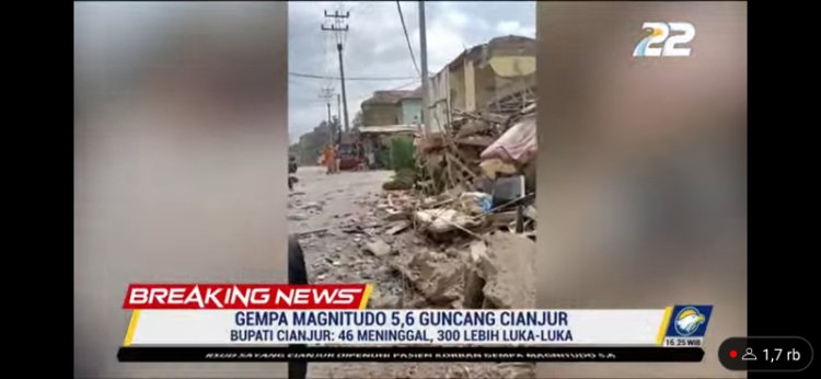 Korban Gempa Cianjur Terkini Jadi 56 Tewas, 40 Anak-anak