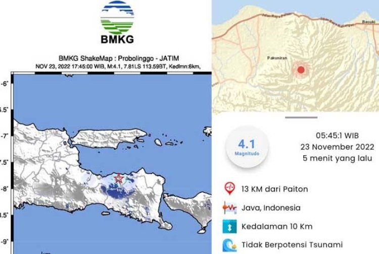 BPBD Ungkap Ada 3 Patahan Pemicu Gempa Bumi di Kabupaten Probolinggo
