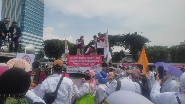 IDI Beserta Organisasi Profesi Gelar Aksi Demo Tolak RUU Kesehatan Omnibus Law
