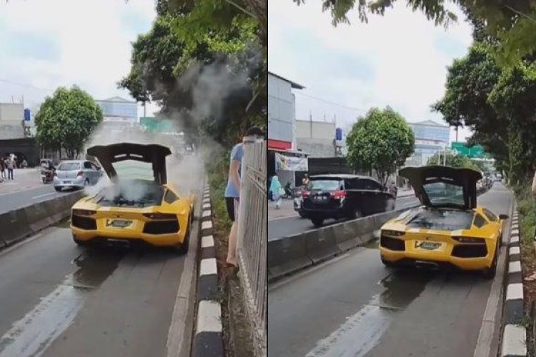 Viral Lamborghini Mogok Di Jalur TransJakarta, Kena Tilang Rp500 Ribu ...