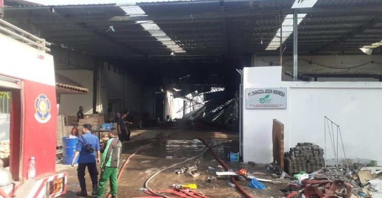 Pabrik Pengolahan Kayu di Semarang Terbakar Dini Hari Tadi