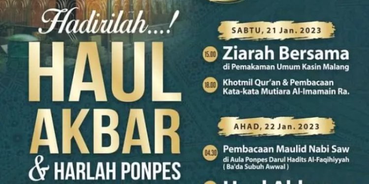 Hadirilah Peringatan Haul Akbar Al Imamain Malang, Jawa Timur, Simak Rangkaian Acara Selengkapnya