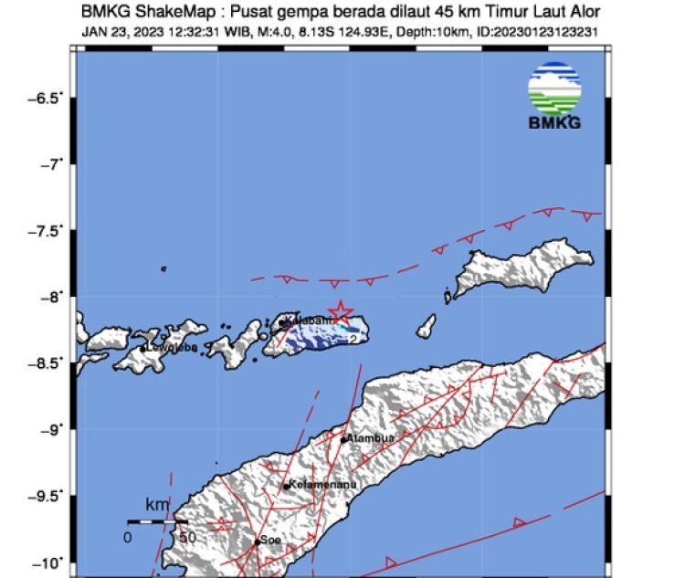 Alor NTT Diguncang Gempa Berkekuatan M4,0