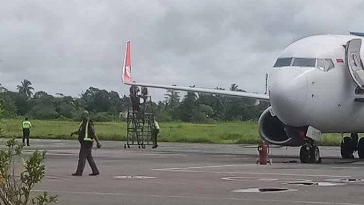 Insiden Lion Air Penerbangan JT 794 Tabrak Garbarata Bandara Mopah Merauke