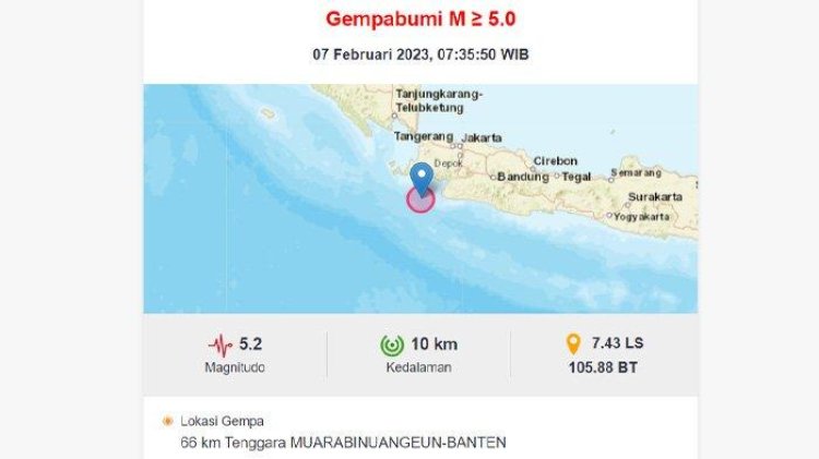 Gempa M 5,2 Guncang Banten Pagi Ini, BMKG: Tidak Berpotensi Tsunami