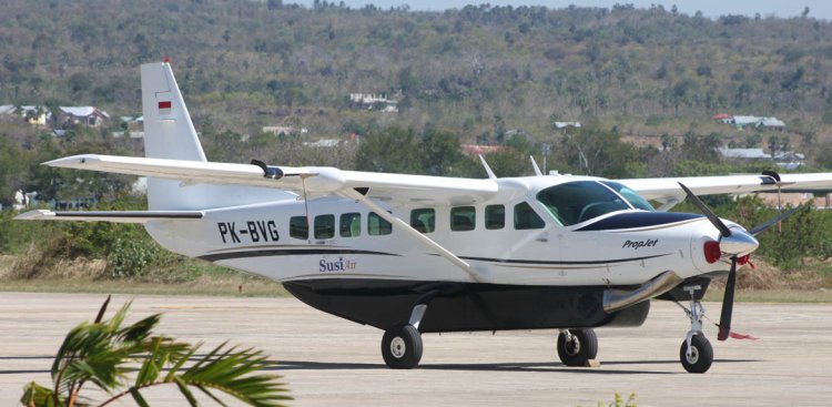 Pesawat Susi Air Terbakar di Lapangan Terbang Paro Papua Tengah