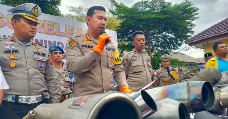 Polisi Sita 563 Knalpot Brong di Kota Bogor Akibat Meresahkan Warga
