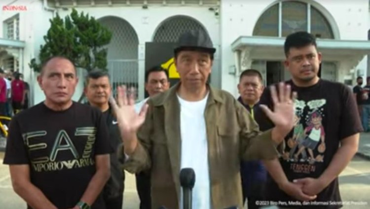 Tinjau Tataan Kota Medan Jokowi Gowes Kelilingi Kota Medan