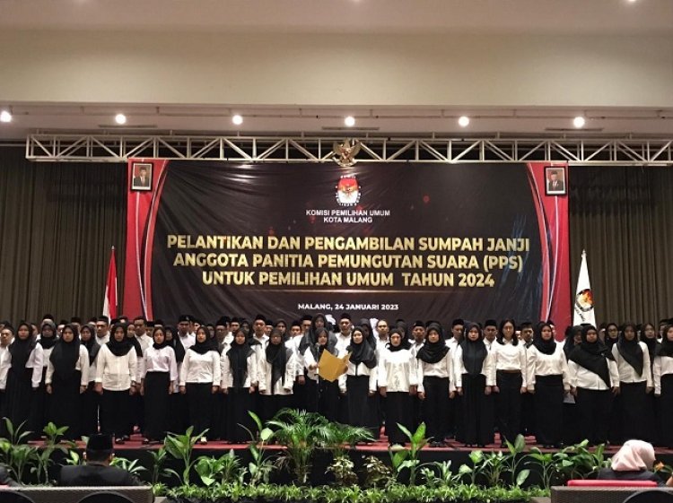 Walikota Malang Tekankan Pentingnya Kejujuran Saat Hadiri Pelantikan 171 Anggota PPS