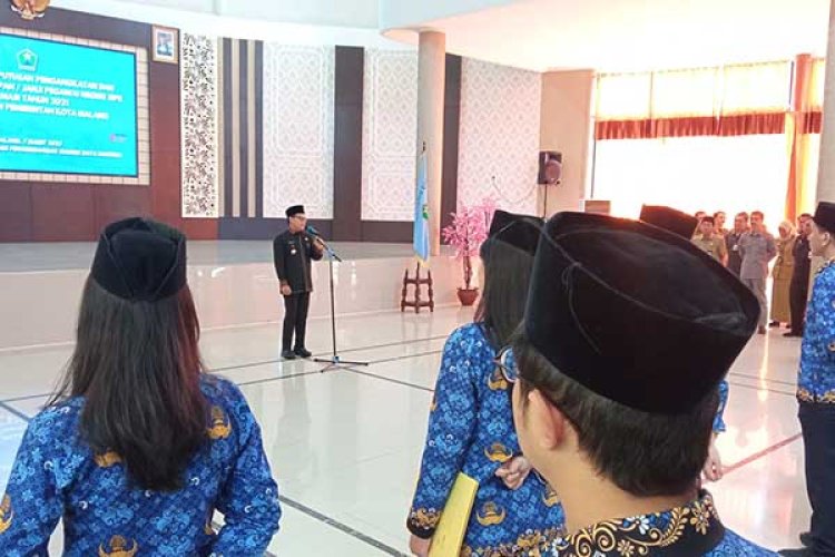 Walikota Sutiaji Ambil Sumpah 191 PNS Pemkot Malang Formasi 2021