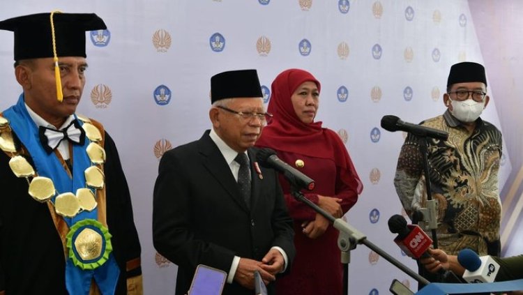 Khofifah dan Wapres RI KH Ma'ruf Amin Mengucapkan Selamat Atas Kukuhkannya Prof Dr Hj Siti Nur Azizah