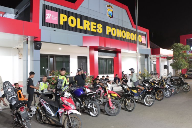 41 Kendraan Tidak Sesuai Spectek Terjaring Polisi Ponorogo