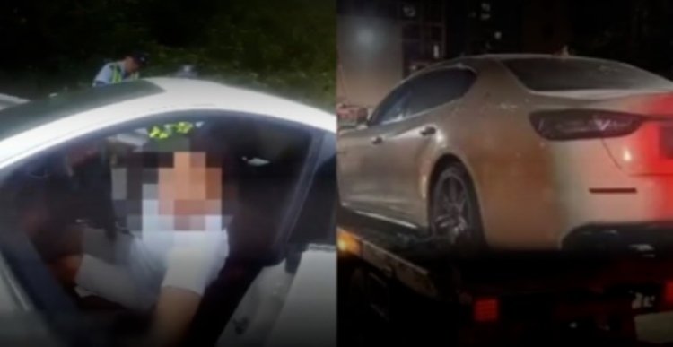 Gila! Seorang Pria di Guangxi Mengendarai Maserati Tanpa SIM