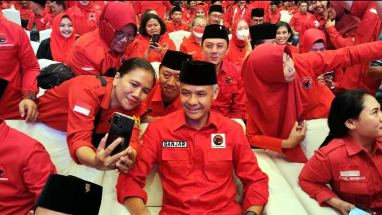 Ganjar Pranowo Hadiri Halal Bihalal Bersama Relawan Jokowi di Senayan