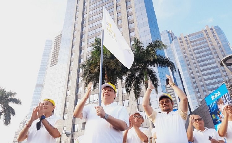 Fun Walk Sewindu Proyek Tragis Nasional Telah Resmi Dibuka Menko Airlangga