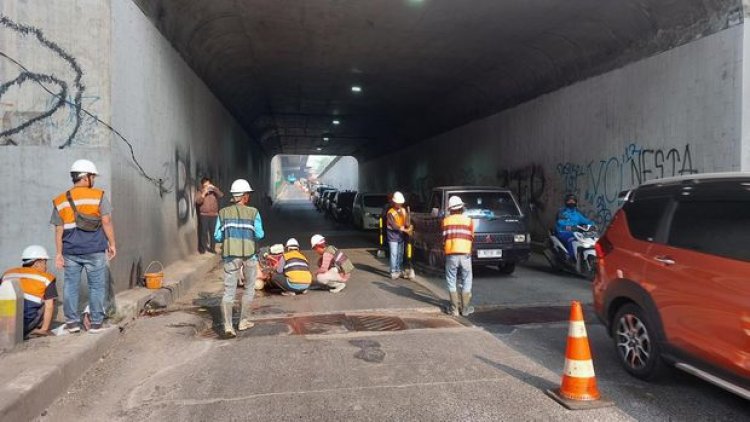 Kementerian PUPR Melalui BBPJN DKI-Jabar Mulai Perbaiki Saluran Air di Underpass Jalan Raya Sholeh Iskandar Bogor