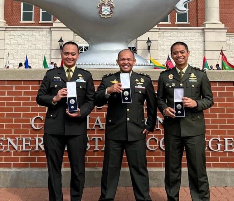 Tiga Perwira TNI AD Jadi Lulusan Terbaik  U.S. Army Command and General Staff College