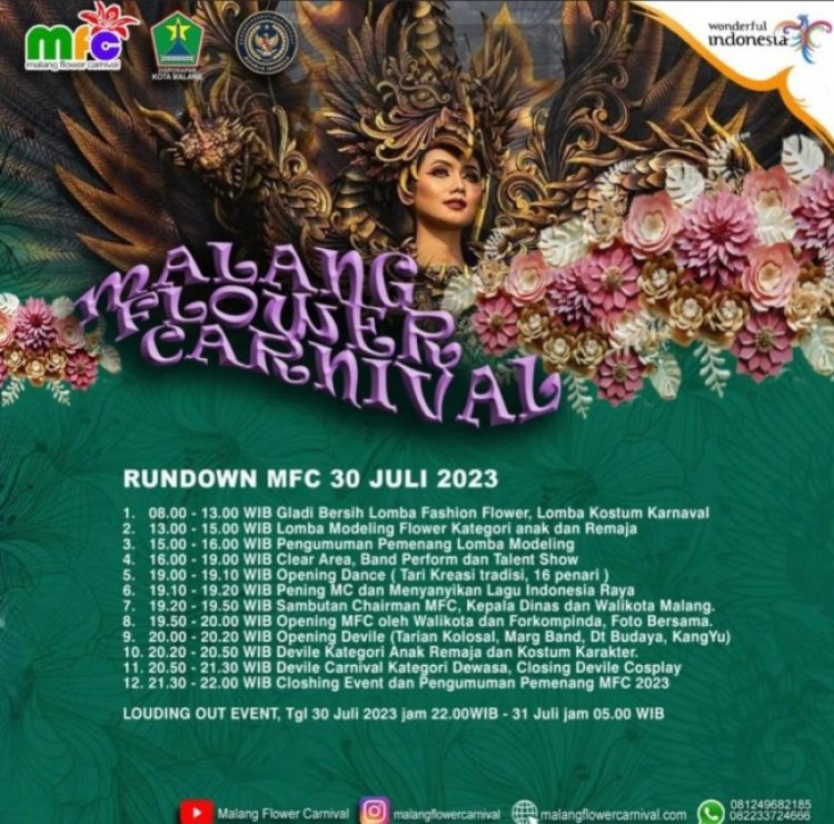 Malang Flower Carnival, Ini Rute dan Penutupan Arus di Kota Malang