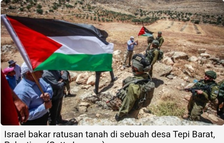 Warga Israel Bakar Tanah Warga Palestina