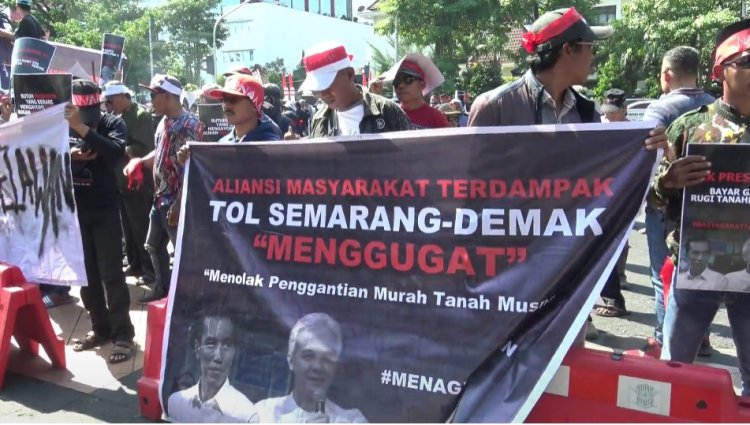Waduh! Massa Sebut Jokowi dan Ganjar Tukang PHP soal Ganti Rugi Tanah Tol Semarang-Demak