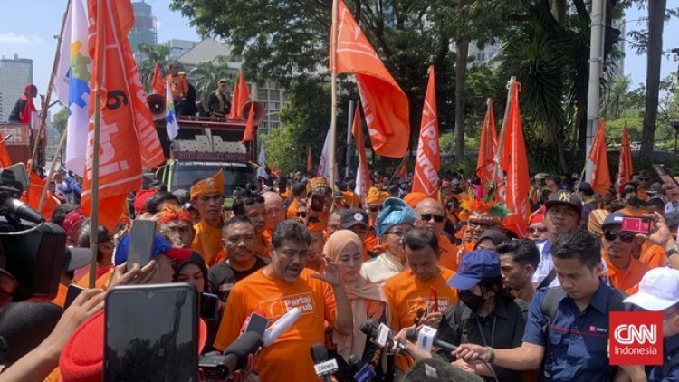Massa Partai Buruh Geruduk MK-Istana Besok, Cek Pengalihan Arus Lalinnya