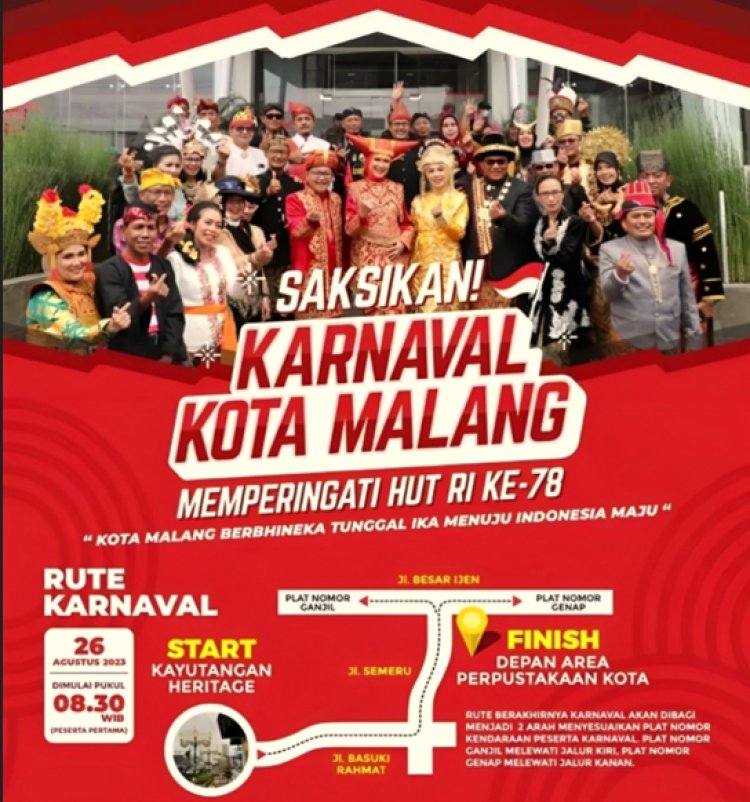 Karnaval Kota Malang 26 Agustus, Perhatikan Rekayasa Lalu Lintasnya
