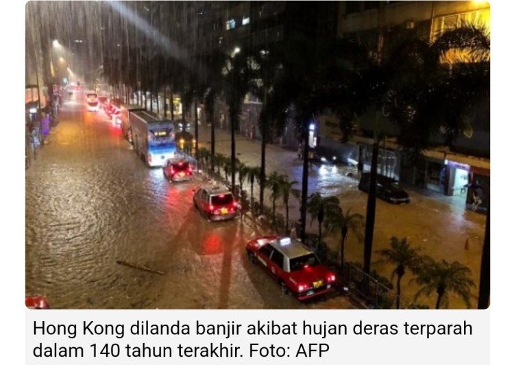 Hong Kong Dilanda Banjir Besar