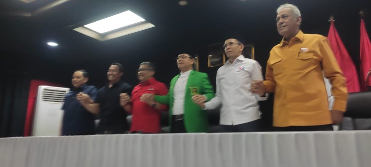 Empat Ketua Umum Partai Pengusung Ganjar Pranowo Gelar Rapat Konsolidasi Politik Bersama TPN