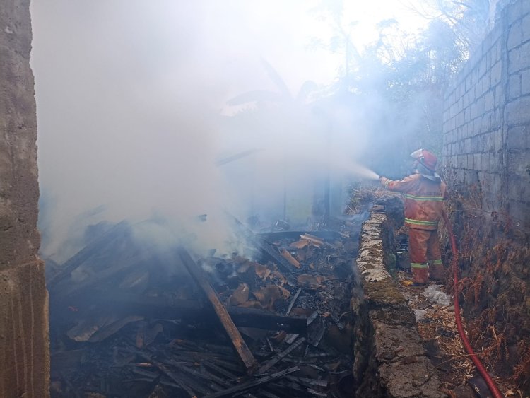 Gara Gara Masak Air, Rumah Warga di Desa  Milangasri Magetan Ludes Terbakar