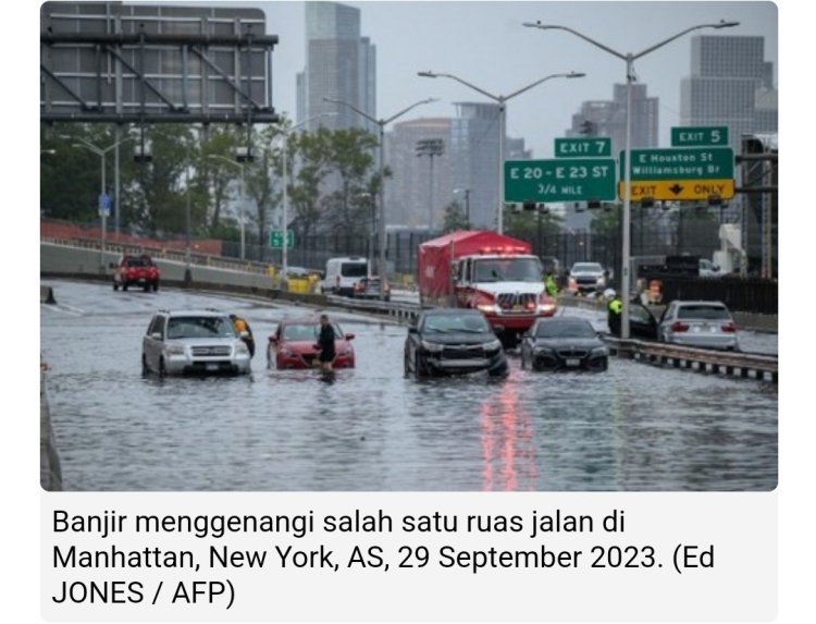 New York Dihantam Banjir Terbesar