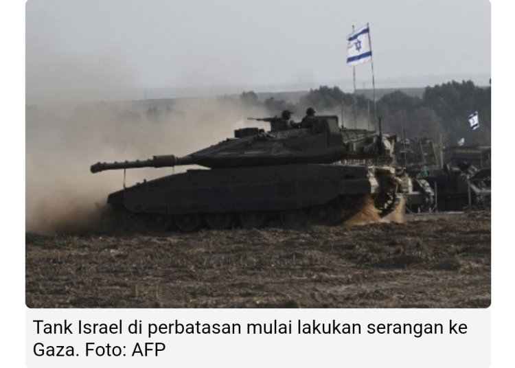 Tank Israel Serang Gaza Utara