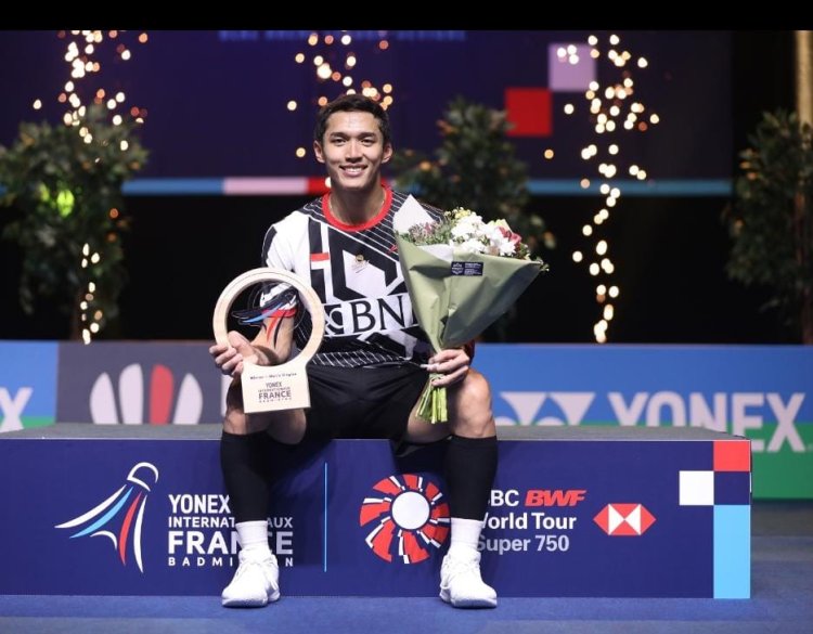 Kalahkan Pemain China, Jonatan Christie Juara French Open 2023