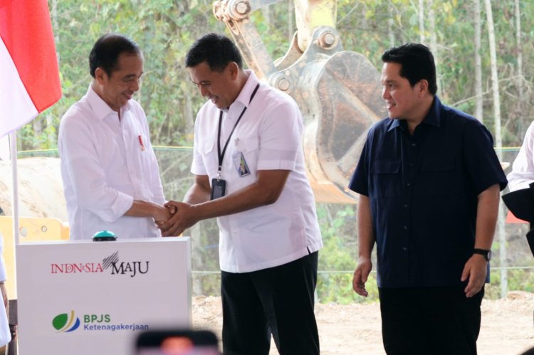 Padukan Konsep Alam, Budaya dan Manusia, Presiden Jokowi Groundbreaking Kantor BPJS Ketenagakerjaan di IKN