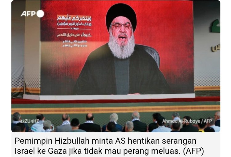 Hizbullah Ancam AS Jika Israel Tak Mau Hentikan Serangan ke Gaza