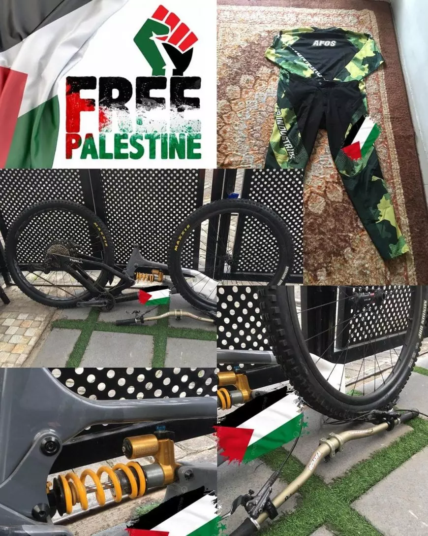 Atlet Downhill Kota Batu Lelang Sepeda dan Jersey untuk Aksi Kemanusiaan Palestina