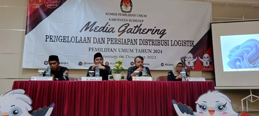Media Gathering KPU Sumenep, Begini Distribusi Logistik Pemilu 2024