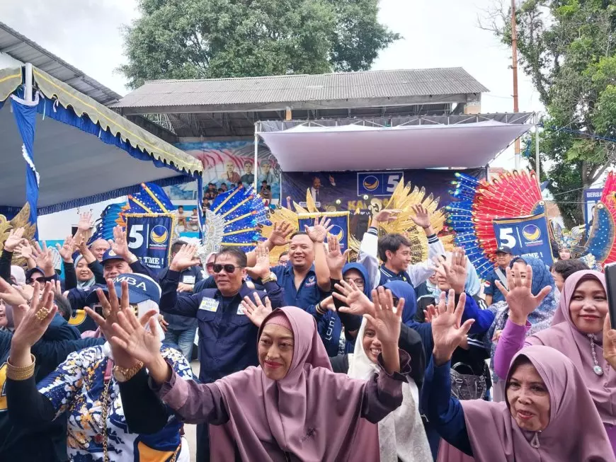 Kampanye Nasdem Dapil Sukun Kota Malang Makin Meriah, Full Hiburan Peserta Bisa Makan Gratis