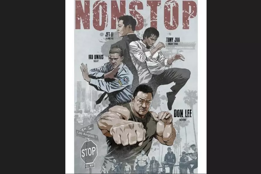Ma Dong Seok Pamer Poster Film Bareng Iko Uwais dan Jet Li   