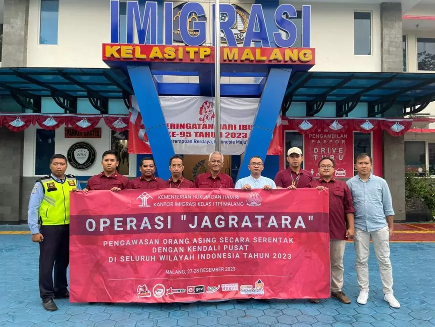 Imigrasi Malang Gelar Operasi Jagratara Demi Jaga Keamanan Natal, Tahun Baru dan Pemilu 2024