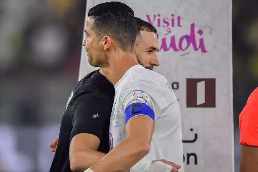 Dulu Kawan Sekarang Lawan, Moment Pertemuan Legenda Real Madrid Ronaldo dan Benzema  di Liga Arab 