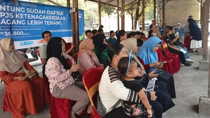Kampanye KKBC ke Ratusan Pedagang Pasar di Mojokerto, BPJS Ketenagakerjaan: Bentuk Negara Hadir Utuh   