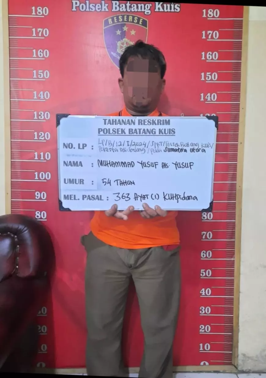 Polsek Batang Kuis Polresta Deli Serdang Amankan Pelaku Pencurian Dengan Pemberatan