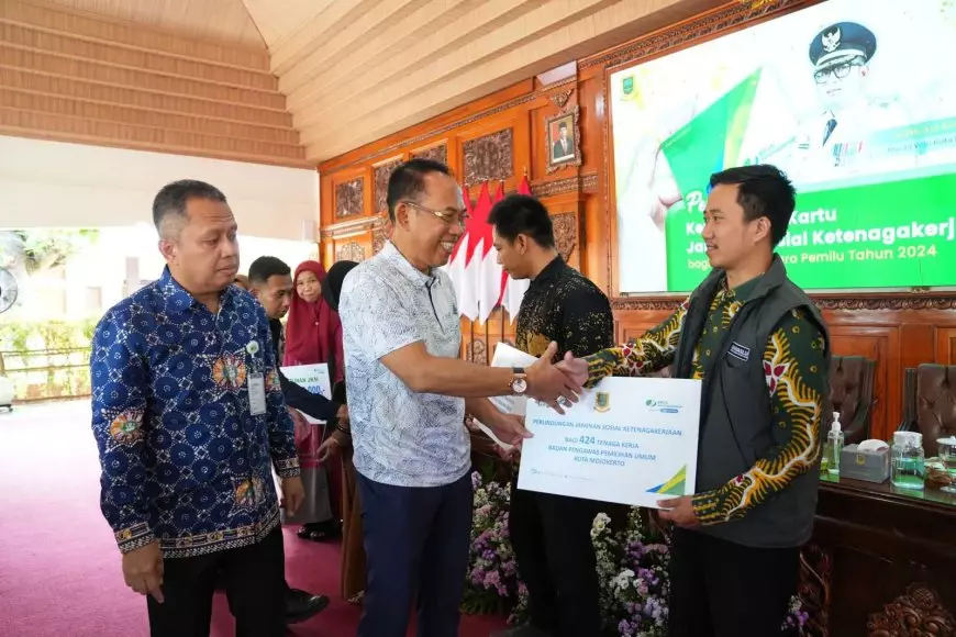 Ribuan Penyelenggara Pemilu 2024 Kota Mojokerto Terlindungi BPJS Ketenagakerjaan