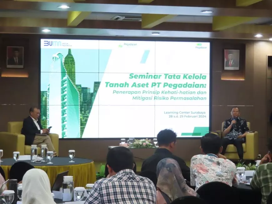 50 Peserta Perwakilan 12 Kantor Wilayah PT Pegadaian se-Indonesia, Hadiri Seminar Tata Kelola Tanah Aset PT Pegadaian di Surabaya 
