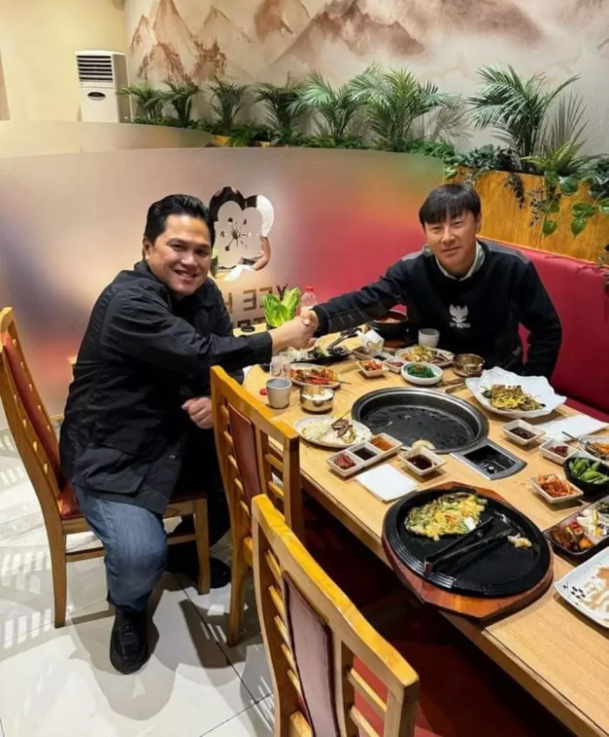 Usai Makan Bersama, Erick Thohir Pastikan Shin Tae yong Perpanjang Kontrak Hingga 2027