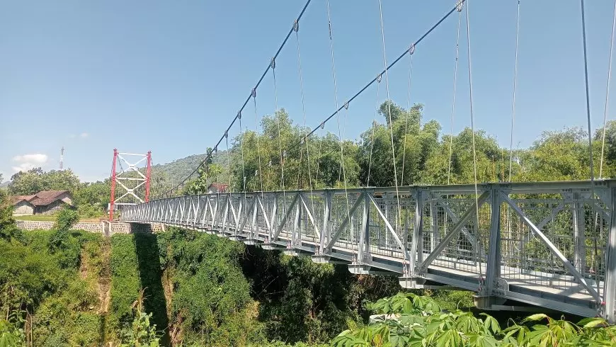 Baut-bautnya Dicuri, Jembatan Gantung Penghubung 2 Desa di Magetan ini Terancam Runtuh