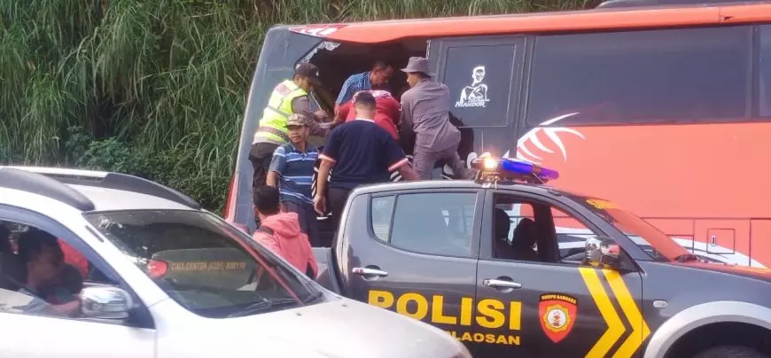 Rem Blong, Bus Wisatawan Asal Semarang Nyaris Masuk Jurang di Jalan Tembus Sarangan Magetan